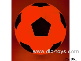 22cm Light-Up Rubber Soccer Ball, Dual-Light Battery-Operated