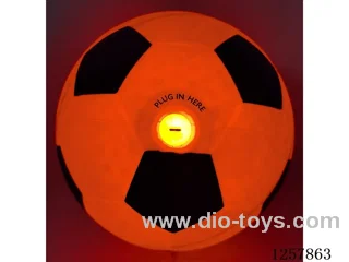 22cm Light-Up Rubber Soccer Ball, Rechargeable