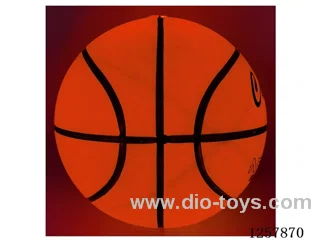 24cm Light-Up Rubber Basketball Dual-Light Battery-Operated