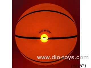 24cm Light-Up Rubber Basketball Rechargeable