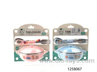 12CM Bowl&Spoon set(Baby Early Education kitchen toy in Blister card