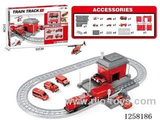 Electric Train Track Vehicle Set (Firefighting Series)