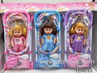 Iron trolley+12 inch blink girl with 4 IC/dining plate set
