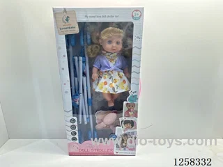 11 Inch doll+handcart+accessories