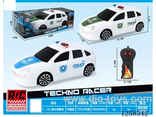 1:14 2ch rc police car not included battery 2 colors