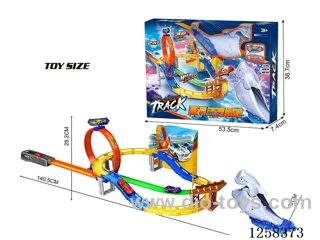 Catapult rail car set with 2 alloy cars