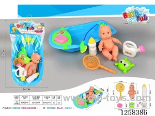 Bathtub + doll 2 colors