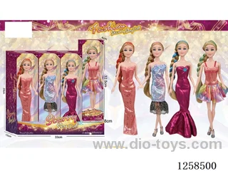11.5 inch Jointed Barbie 12PCS (4 outfits)