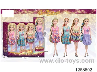 11.5 inch Jointed Barbie 12PCS (4 outfits)