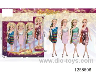 11.5 inch Jointed Barbie 12PCS (4 outfits)