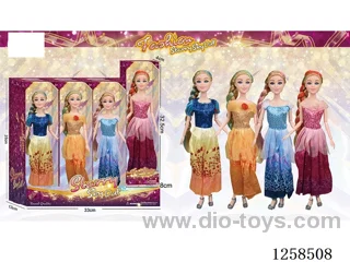 11.5 inch Jointed Barbie 12PCS (4 outfits)