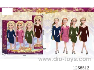 11.5 inch Jointed Barbie 12PCS (4 outfits)
