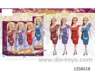 11.5 inch Jointed Barbie 12PCS (4 outfits)