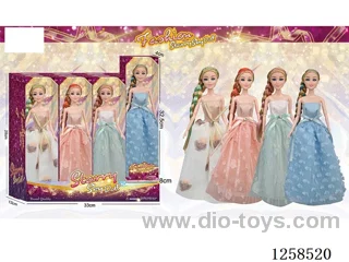 11.5 inch Jointed Barbie 12PCS (4 outfits)