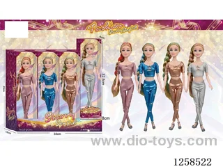11.5 inch Jointed Barbie 12PCS (4 outfits)
