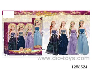 11.5 inch Jointed Barbie 12PCS (4 outfits)