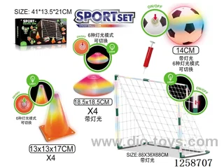 Light-Up Soccer Goal + Light-Up Obstacles + Light-Up Soccer Set