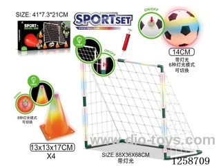 Light-Up Soccer Goal + Obstacles
