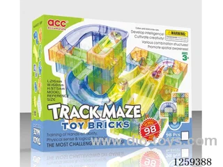DIY puzzle track maze ball building blocks 98PCS