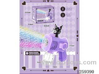 8-hole bubble gun with light not included battery