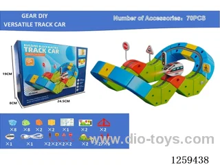 Gear DIY Transformable Track Car 70PCS