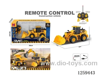 6ch 27MHZ RC construction vehicle with light included battery