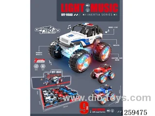 inertia police car W L/M 9PCS 3 colors