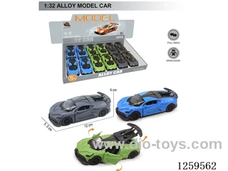 1:32 pull back alloy car 3 colors 12PCS