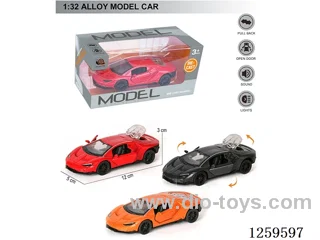 1:32 pull back alloy car 3 colors W L/M included battery