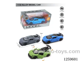 1:32 pull back alloy car 3 colors W L/M included battery