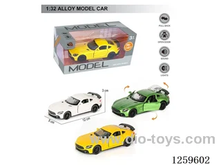 1:32 pull back alloy car 3 colors W L/M included battery