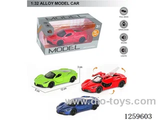1:32 pull back alloy car 3 colors W L/M included battery