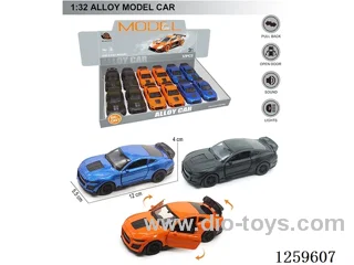 1:32 pull back alloy car 3 colors 12PCS W L/M included battery