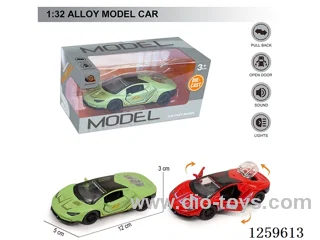 1:32 pull back alloy car 2 colors W L/M included battery