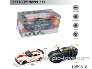 1:32 pull back alloy car 2 colors W L/M included battery