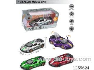 1:32 pull back alloy car 4 colors W L/M included battery