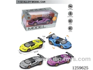 1:32 pull back alloy car 4 colors W L/M included battery
