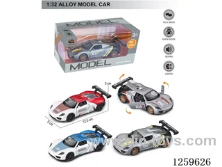 1:32 pull back alloy car 4 colors W L/M included battery