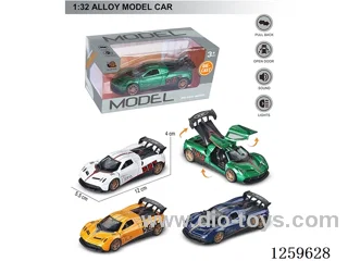 1:32 pull back alloy car 4 colors W L/M included battery