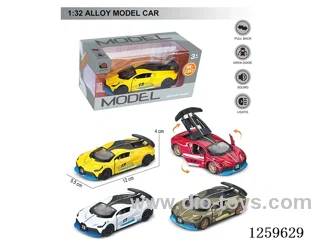 1:32 pull back alloy car 4 colors W L/M included battery