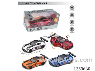 1:32 pull back alloy car 4 colors W L/M included battery