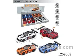 1:32 pull back alloy car 4 colors 12PCS W L/M included battery