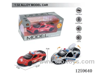 1:32 pull back alloy car 2 colors W L/M included battery