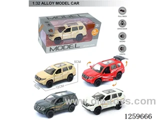 1:32 pull back alloy car 4 colors W L/M included battery
