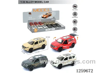 1:32 pull back alloy car 4 colors 12PCS W L/M included battery