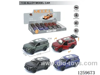 1:32 pull back alloy car 4 colors 12PCS W L/M included battery