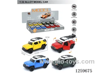 1:32 pull back alloy car 4 colors 12PCS W L/M included battery
