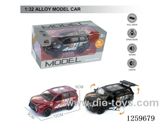 1:32 pull back alloy car 2 colors W L/M included battery