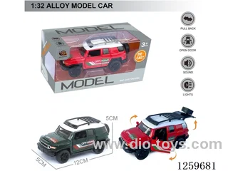 1:32 pull back alloy car 2 colors W L/M included battery