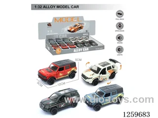 1:32 pull back alloy car 4 colors 12PCS W L/M included battery